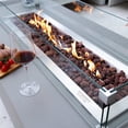 thumbnail image 5 of Elementi Outdoor Granville Fire Pit Table 60 x 27 Inches Grey Durable Fire Bowl Glass Reinforced Concrete Rectangle Fire Table Liquid Propane Patio Fire Place Includes Burner and Lava Rock, 5 of 5