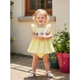 thumbnail image 6 of Cenuakty Baby 3M 6M 12M 18M Girl Romper Dress Bee Embroidered Flying Sleeve Smocked Jumpsuit Cute Summer Clothes, 6 of 9