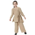 thumbnail image 6 of FYDUU Kids Girls Dress Set Loose Flowy Pants Outfit Everyday Wear Clothing Trendy Ethnic Style Comfortable Kids Outfit Stylish Elegant 10-11 Years, 6 of 8