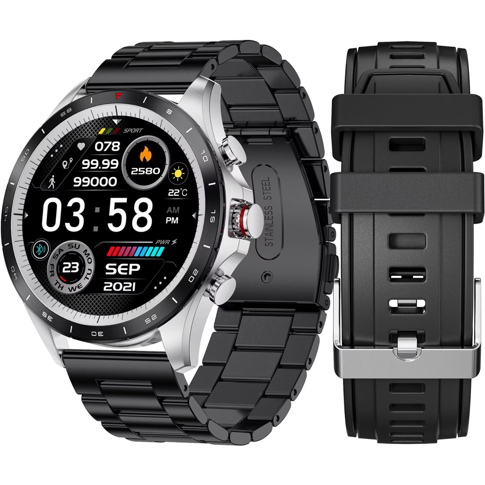 ダブル／ミストブルー Citizen CZ Smart Gen Hybrid smartwatch 44mm, Continuous Heart  Rate Tracking, Fitness Activity, Golf App, Displays...2[並行輸入品] 通販 