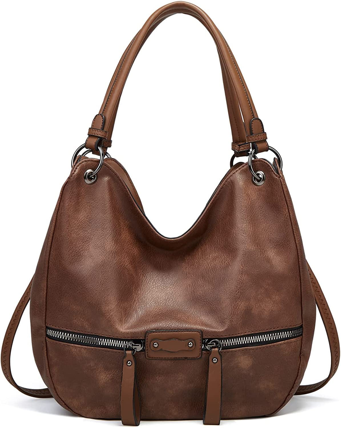 Vintage Hobo Shoulder Bag for Women, Tote Satchel Bag Soft Leather