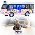 thumbnail image 2 of BINGLI City Bus Toys Cars, Die-Cast Metal Airport Cars for Boy 3-8 Years Old, Pull Back Play Vehicle with Sound and Light Up for Kids Birthday Party Girls Gift, 2 of 9