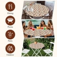 thumbnail image 6 of Rose Flower Birds Round Tablecloth 36-44 Inch Round Fitted Table Cloth with Elastic Edge, Rustic Country Floral Plant Spring Waterproof Table Cover Protector for Outdoor Picnic Party Dining, 6 of 6