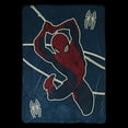 thumbnail image 3 of Spiderman 'Swing into Action' Glow in the Dark 100% Microfiber 62"x90" Blanket, Blue, 3 of 7