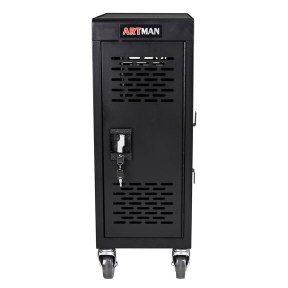 Office File Cabinets 16-Compartment Removable Locking Charging Cabinet for Laptop, book-Black,Metal File Cabinets