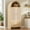 Natural Wood, variant on 71" Tall Arched Kitchen Pantry Storage Cabinet with Rattan Doors,Wood Pantry Cabinet with 2 Drawers and 6 Shelves for Dining Room, Living Room,Natural