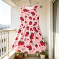 thumbnail image 2 of WhouRiu Girls Casual Cartoon Graphic Dresses Sleeveless Crew Neck A Line Swing Dress Kids Comfortable Cute Summer Everyday Sundress,9-10 Years, 2 of 4