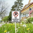 thumbnail image 3 of Eveokoki Road Traffic Sign No Parking Left Yard Sign with Stake 8x12inch Rustproof Outdoor Aluminum Sign for Yard Garden Lawn Street Outdoor, 3 of 6