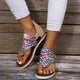 thumbnail image 4 of Zapatos de girasol con punta de clip de verano para mujer Sandalias planas cómodas con cremallera Sandalias de playa informales Wmkox8yii nm5229, 4 of 9