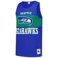 thumbnail image 2 of Men's Mitchell & Ness Royal Seattle Seahawks Retro Colorblock Tank Top, 2 of 5