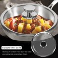 thumbnail image 4 of 10 Inch Tri-Ply Stainless Steel Wok Pan with Lid,Stir-Frying Pan,Induction Cooking Pan,Dishwasher and Oven Safe,Heavy Duty and Detachable Handle, 4 of 10