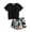 Black Hawaii Flower, variant on Arshiner Girls Clothing Sets Twist Front Top and Shorts 2 Piece Outfits Activewear Tracksuit