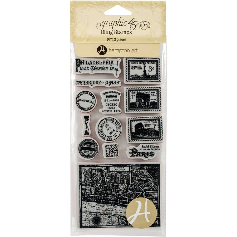 Graphic 45 Cityscapes Cling Stamps, 2
