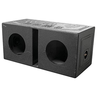 QPower QBOMB8V Dual 8 Inch Vented Subwoofer Box with Durable Bedliner ...