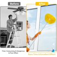 thumbnail image 6 of Vislone Home Reusble Microfiber Ceiling Fan Duster with 13" to 49.7" Extendable Handle Pole, Yellow, 6 of 7
