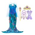 thumbnail image 1 of Disfraz de princesa Sirenita para niñas, vestido para niños, Cosplay de Ariel, carnaval, ropa de fiesta de cumpleaños para niños, verano zhangmengya unisex, 1 of 2