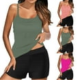 thumbnail image 5 of qucoqpe Tankini Swimsuits for Women Loose Fit Solid Printed Modest Two Piece Bathing Suits, 5 of 5