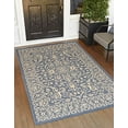 thumbnail image 2 of Unique Loom Outdoor Botanical Traditional Rug 7' x 10' Rectangle Navy Blue/Beige, 2 of 5