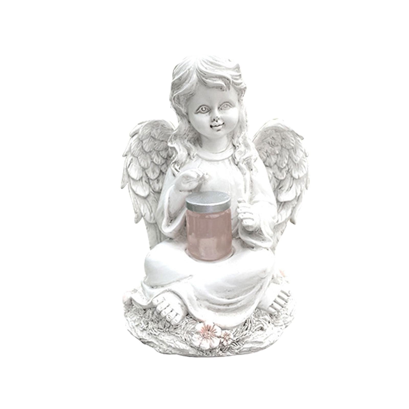 Clearance!Egooesam Decorative Lights Solar Light Craft Garden Light Delicate Angel Garden Decor Angel Statue Garden Decor Angel Statue Light Novel Angel Lamp Creative Angel Sculpture
