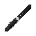 thumbnail image 2 of Gilden Ladies 10-14mm Flat Lizard-Grain Calfskin Watch Strap F40 (10mm End Width, Regular Length, Black, Silver-Tone Buckle), 2 of 3