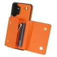 thumbnail image 3 of Dteck for Samsung Galaxy A13 4G Wallet Case with Crossbody Lanyard, PU Leather Card Holder Purse Shockproof Phone Cover for Samsung Galaxy A13 4G,Orange, 3 of 5