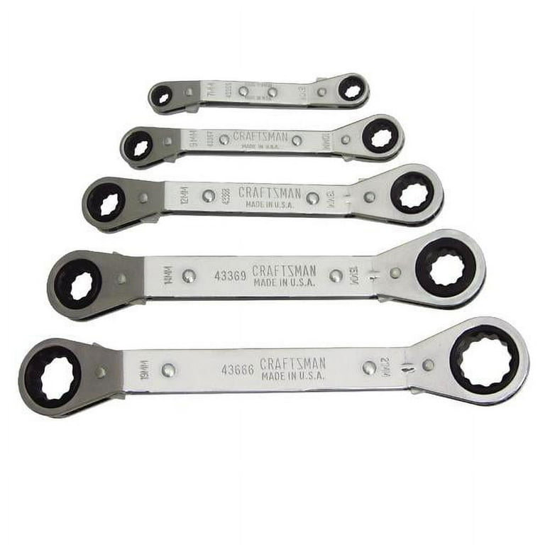 Craftsman 5 piece metric cheap offset ratchet wrench set 43376