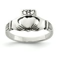 thumbnail image 1 of 925 Sterling Silver Antiqued Claddagh Ring, 1 of 2