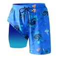 thumbnail image 2 of Womens Swim Shorts with Compresssion Liner 2026 Summer Casual Elastic Waist Leopard Print Board Shorts with Pockets Beachwear, 2 of 3
