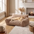 thumbnail image 6 of MIRVAXEN All‑Season Washable Pet Sofa Bed,Pet Bed With Removable Zipper Cover, Base Soft Support Cushion Bed for Dogs and Cats(Brown), 6 of 7