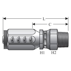 

Gates Gates - G28165-0808 - Hydraulic Coupling / Adapter