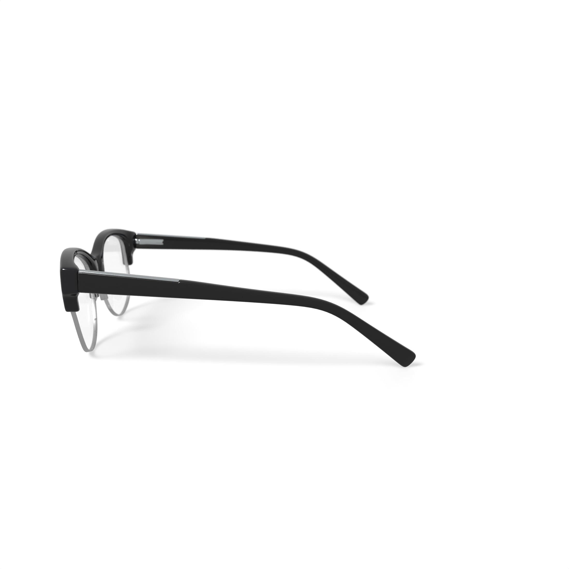 Walmart Women's L5000 Prescription Eyeglasses with Case, Black/Silver