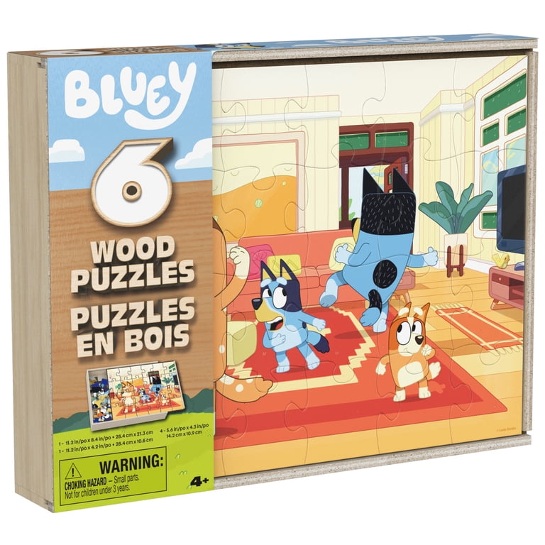 Bluey★送料込み★引き出し Spin Master Games, 6-Pack Of Bluey Wood Jigsaw Puzzles for Kids