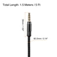 thumbnail image 2 of Cable Auxiliar 3,5mm Unique Bargains Nylon Trenzado Negro 5 Pies, 2 of 6