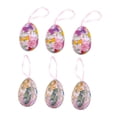 thumbnail image 4 of 6 piezas de adornos colgantes de huevos de Pascua, decoración colgante decorativa con cuerda colgante, adorno decorativo lindo para fiestas navideñas Estilo A, 4 of 8
