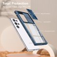 thumbnail image 6 of Compatible with Galaxy S23 Ultra Clear Case with Sliding Camera Lens Cover, Built-in Screen Protector Soft TPU Bumper Case Transparent Acrylic Back Heavy Duty Shockproof Durable Phone Case Blue, 6 of 6