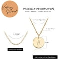 thumbnail image 5 of Valloey Rover 14K Gold Plated Personalized Layered Coin Disc Initial Satellite Link Chain Choker Pendant Necklace Gift for Women Letter A-Z, 5 of 6