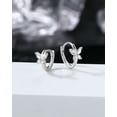 thumbnail image 5 of OUFER 2PCS Butterfly Hoop Earrings 925 Sterling Silver 0.25ct Zircon Hypoallergenic Cartilage Earrings for Women, 5 of 7