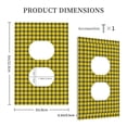 thumbnail image 3 of Haiem Yellow Checkered Plaid Pattern Decorative Wall Plates, 1-Gang 5.0" x3.0", Unbreakable Thermoplastic Faceplate Cover for Decorator Receptacle Outlet & Switch-Style S, 3 of 6