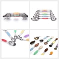 thumbnail image 5 of Magnetic Measuring Spoons Sets of 9, Dual Sided Stainless Steel Stackable Teaspoon Tablespoon with Colorful Scale and Leveler, Fits in Spice Jars for Measuring Dry and Liquid Ingredients, 5 of 5