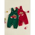 thumbnail image 3 of RUINIXCW Baby Christmas Corduroy Overalls Tree Car Embroidered Sleeveless Jumpsuit, 3 of 8