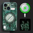 thumbnail image 2 of Compatible with iPhone 15 Luminous Case Glow in The Darkness Noctiluncent Fluorescent Case with Wireless Charging for Women Men Slim Soft Bumper Protector Shockproof Phone Cover, Green, 2 of 8