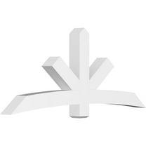 84"W x 35"H x 6"D x 6"F, 10/12 Pitch, Alberta Architectural Grade PVC Gable Bracket