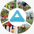thumbnail image 3 of LJNYFDC Blocs de Route de Football Couleurs Vives Disques Triangulaires Forme Triangle Résistant à l'Usure Multifonctionnel Entraînement de Football avec Trou Robuste 2 Pcs, 3 of 7