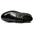 thumbnail image 3 of Santimon Black Dress Shoes for Men Cap Toe Derby Shoes Business Formal Shoes for Wedding Formal Occasions US 9, 3 of 8