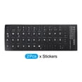 thumbnail image 3 of Uxcell German Keyboard Layout Stickers Computer Replacement Cover Universal Black Background White Lettering, 2 Pack, 3 of 5