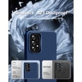 thumbnail image 4 of 【3 in 1 for Samsung Galaxy A23 5G case, with 2 Pack Screen Protector, Camera Protection，Liquid Silicone Slim Shockproof Protective Phone Case [Microfiber Lining] (Navy Blue), 4 of 12