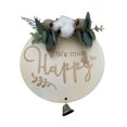 thumbnail image 1 of Essen Hanging Plaque Practical Decorative Wood Flower Bell Welcome Word Round Sign for Front Door, 1 of 7