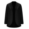 thumbnail image 6 of Dvprdro Womens Cardigans Lightweight Fashion 3/4 Sleeve Casual Hollow Out Cardigan Lapel Neck Open Front Loose Tops for Women Black L, 6 of 7