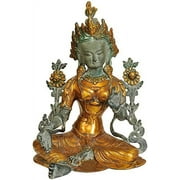 Tibetan Buddhist Deity Green Tara - Brass Statue