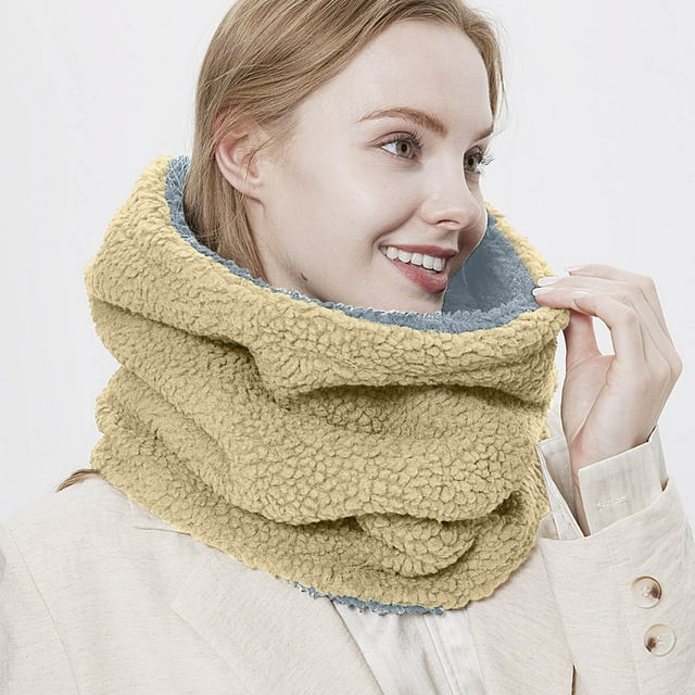 Unisex Thick Neck Gaiter Warmer Fleece Ski Scarf Windproof Winter Scarf For Skiing